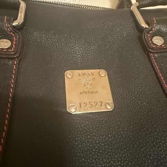 MCM Mini Boston Black Leather Bag - Picture 2 of 7
